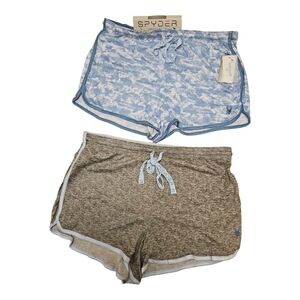 Spyder Shorts Sleep Set Lounge Shorts XL 2 Pack Blue Gray Pajamas NWT WS73